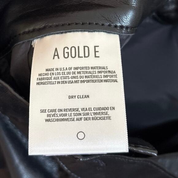 AGOLDE Black Recycled Leather Broken Waistband NWOT Pants Size 30 - Picture 7 of 8